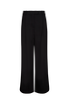 Women Viscose Loose-Fit Trousers Black front view