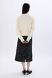 Long-sleeved sweatshirt Cream back worn view
