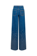 Pantalon en jean à studs Bleu studs vue de dos