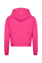 Long-Sleeved Hoodie Pink back view
