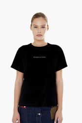 T-shirt velours rykiel Noir vue portée de face