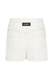 Denim mini shorts Ecru back view