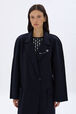 Manteau oversize en double face Navy vue de détail 1