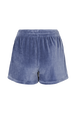Velvet shorts Blue grey back view