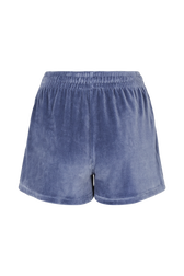 Velvet shorts Blue grey back view