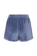 Velvet shorts Blue grey back view