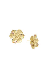 Boucles d'oreilles Poetic Garden Striped Clover Gold vue de dos