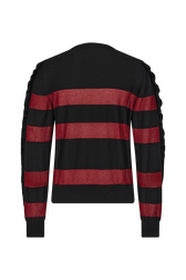 RYKIEL wool and lurex sweater Black/red back view