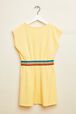 Velvet Girl Short Dress Light yellow back view