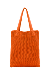 Women Heart Print Crochet Bag Coral back view