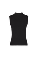 Sleeveless knitted sweater Black back view