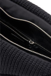 Camera Demi-Pull medium knit bag Black details view 2