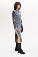 Long-Sleeved Crew-Neck Dress Blue details view 1