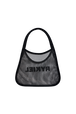 RYKIEL rhinestone mesh bag Black back view