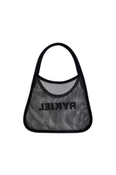 RYKIEL rhinestone mesh bag Black back view