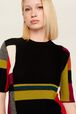 Women Multicolor Baby Alpaca Short Sleeve Sweater Multico crea details view 3