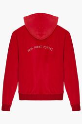Hoodie velours rykiel Rouge vue de dos