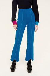 Pantalon maille milano femme Bleu de prusse vue de détail 2