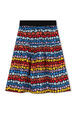 Gathered poplin skirt Multico crea striped front view
