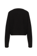 Pull torsadé en laine Noir vue de dos