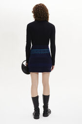 Mini Skirt Blue back worn view