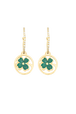 Boucles d'oreilles Golden Medals Lucky Clover Gold vue de face