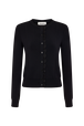 Black viscose cardigan Black front view