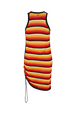 Short striped tank dress Orange back view