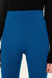 Pantalon flare fines côtes femme Bleu de prusse vue de détail 1