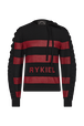 RYKIEL wool and lurex sweater Black/red front view
