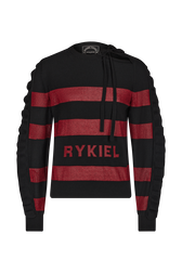 RYKIEL wool and lurex sweater Black/red front view