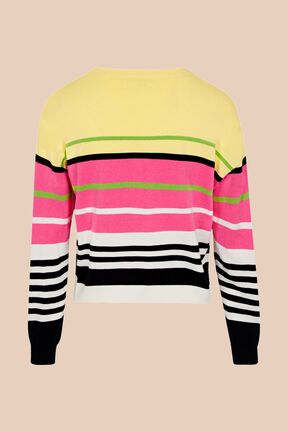Pull logo Sonia Rykiel colorblock femme Multico vue de dos