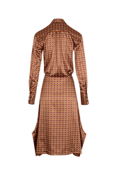 Robe midi à quilles motif Vintage Papyrus Rose vue de dos