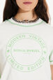 Short-sleeved crew-neck T-shirt in cotton jersey Ecru details view 1