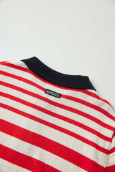 Striped Girl Long Sleeve Polo Knit Red/vanilla details view 2