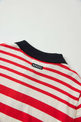 Striped Girl Long Sleeve Polo Knit Red/vanilla details view 2