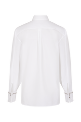 Poplin shirt White back view