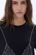 Short-sleeve trompe l'oeil t-shirt Black details view 2