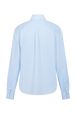 Chemise en coton à manches longues fines rayures Raye blanc / bleu vue de dos