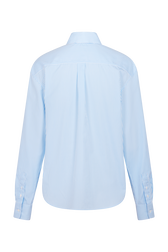 Chemise en coton à manches longues fines rayures Raye blanc / bleu vue de dos