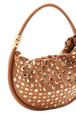 Sac Domino medium en cuir et studs Marron vue de détail 1