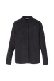Chemise velours femme Noir vue de face