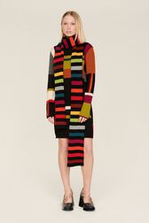 Women Multicolor Alpaca Short Dress Multico crea details view 3