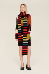 Robe courte laine alpaga colorblock femme Multico crea vue de détail 3