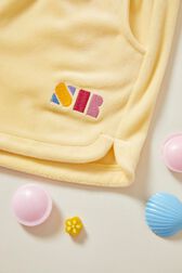 Short fille velours Jaune clair vue de détail 2