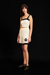 Crochet Black and White Look  front view