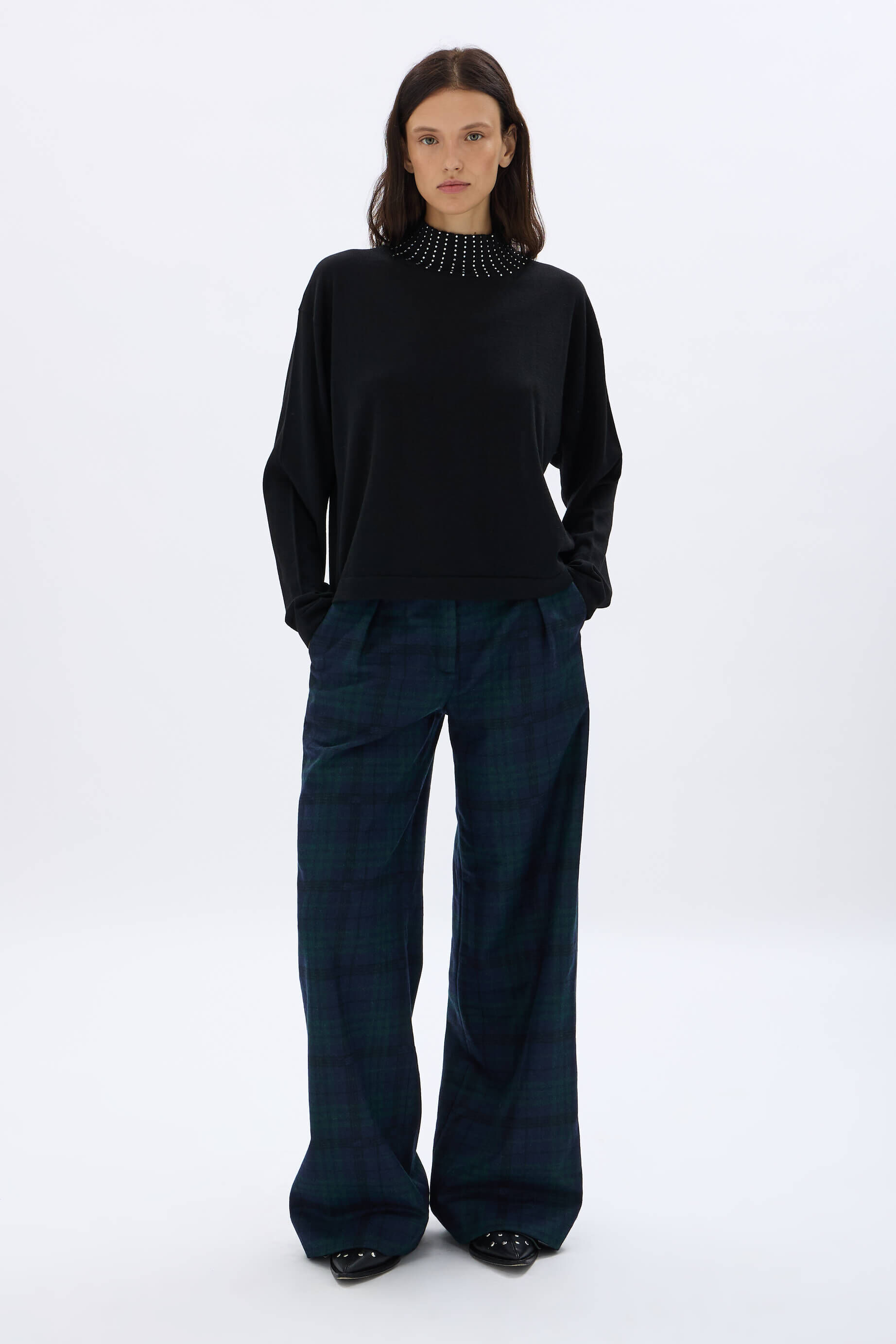 Merino Wool Sweater Pu89 Black Size L Sonia Rykiel
