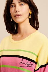 Pull logo Sonia Rykiel colorblock femme Multico vue de détail 2