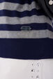 Pull rayé col rond à manches courtes Rayures bleu/silver vue de détail 4