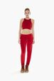 Women Velvet Bra Red details view 1